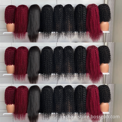 Wholesale ombre 360 lace front wig for black women 180% colored red wigs human hair lace front wigs